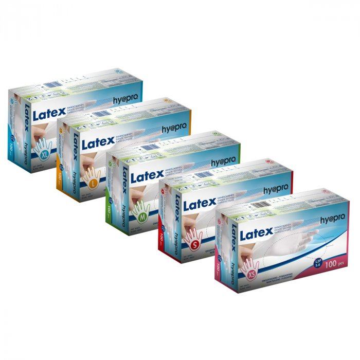 Latex handschoenen 100 stuks - maat XS