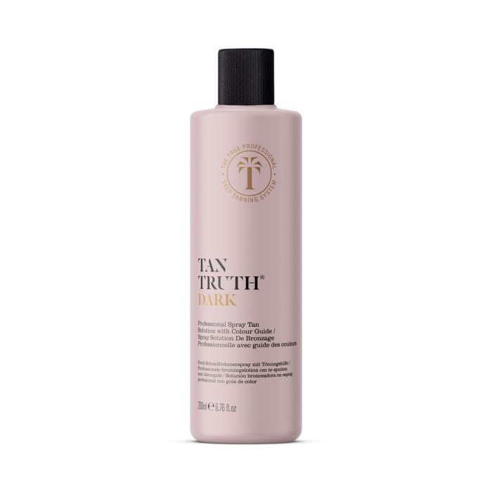 Tan Truth Dark professionele spray tan fles met een inhoud van 200 ml.