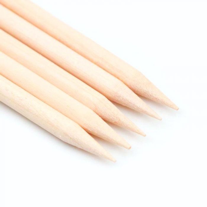 Houten wax stokjes rond (100)