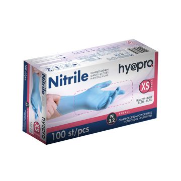 Hy@pro N3.2 Dunne Nitril Handschoenen Blauw – Maat XS (100 stuks)