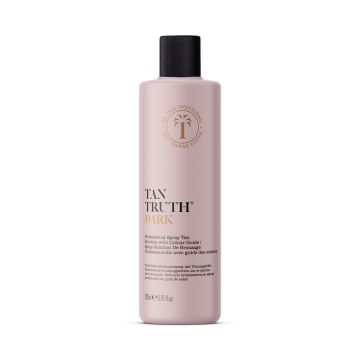 Tan Truth Dark professionele spray tan fles met een inhoud van 200 ml.
