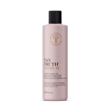 Tan Truth Medium Spray Tan Vloeistof in een fles van 200 ml.